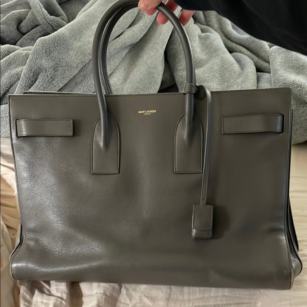 Saint Laurent Gray Sac De jour Bag